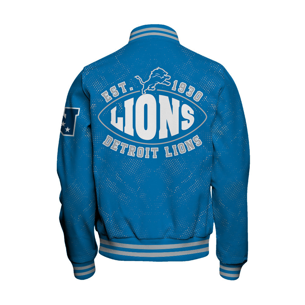 Detroit Lions - Continue Writing The Dream Unisex Varsity Jacket - Famjoys Detroit Lions - Continue Writing The Dream Unisex Varsity Jacket - Famjoys