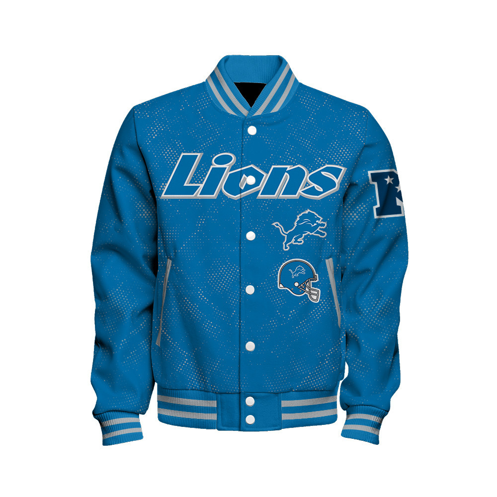 Detroit Lions - Continue Writing The Dream Unisex Varsity Jacket - Famjoys Detroit Lions - Continue Writing The Dream Unisex Varsity Jacket - Famjoys