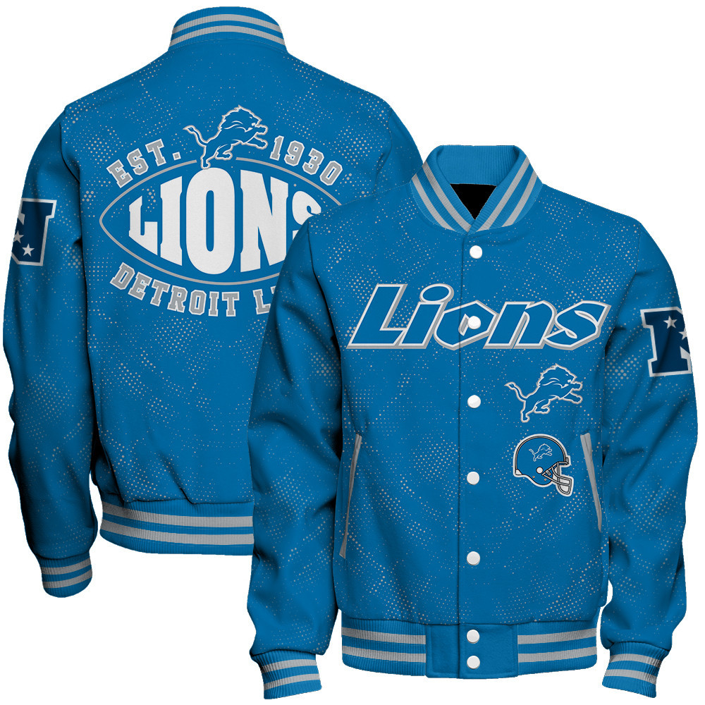Detroit Lions - Continue Writing The Dream Unisex Varsity Jacket - Famjoys Detroit Lions - Continue Writing The Dream Unisex Varsity Jacket - Famjoys
