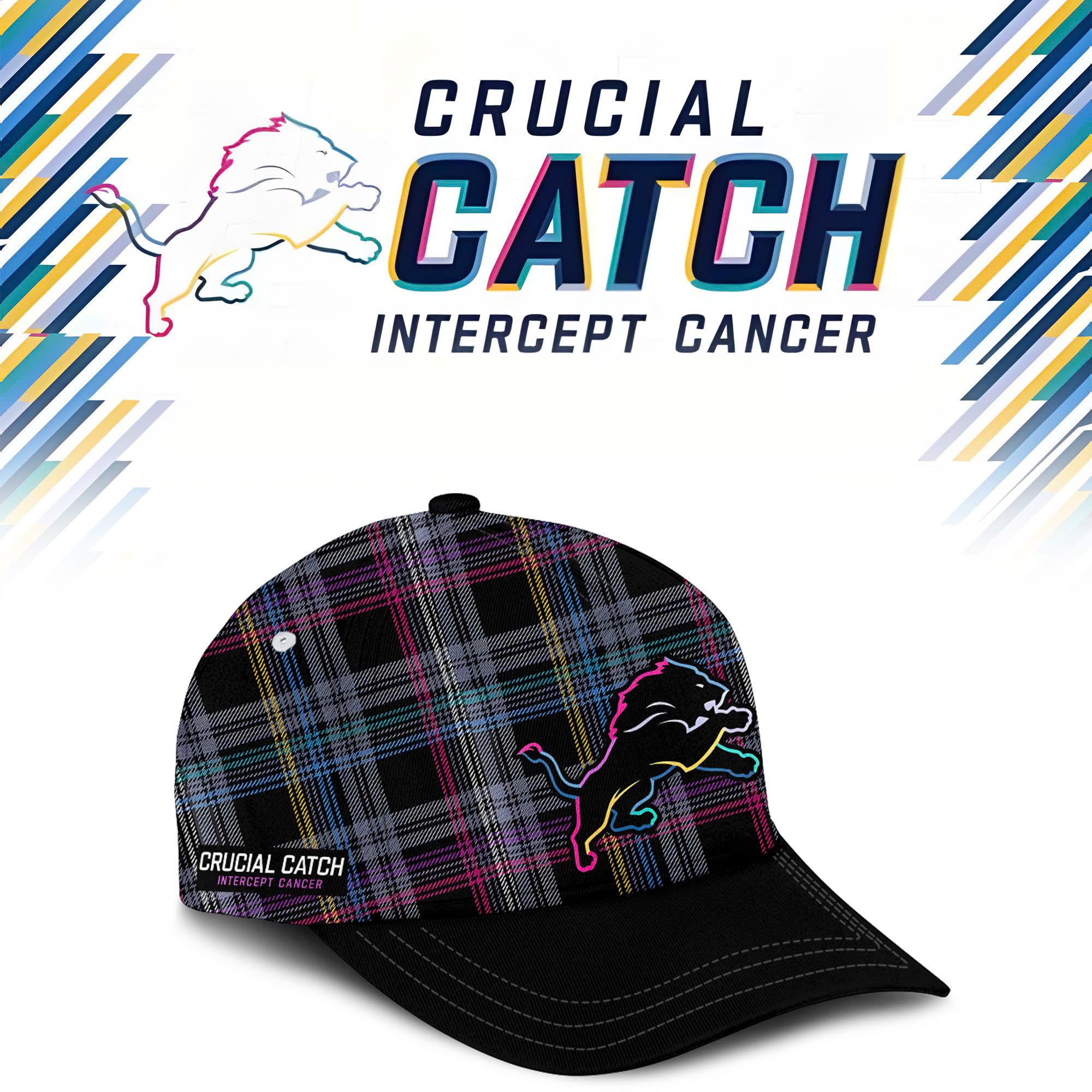 Detroit Lions Crucial Catch Cap - Famjoys Detroit Lions Crucial Catch Cap - Famjoys