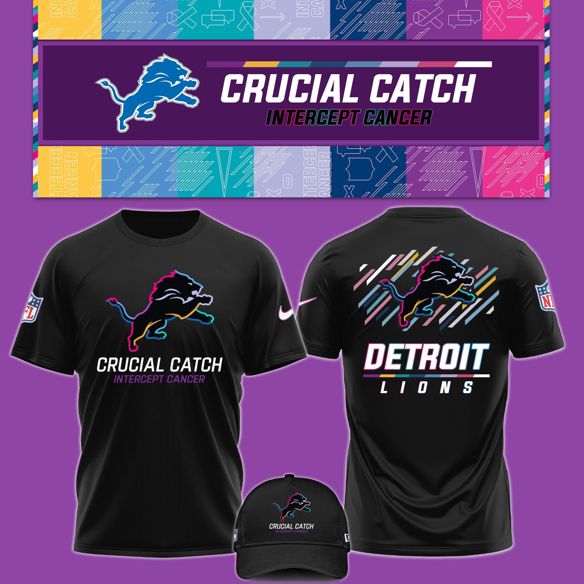 Detroit Lions Crucial Catch Hoodie - Famjoys Detroit Lions Crucial Catch Hoodie - Famjoys
