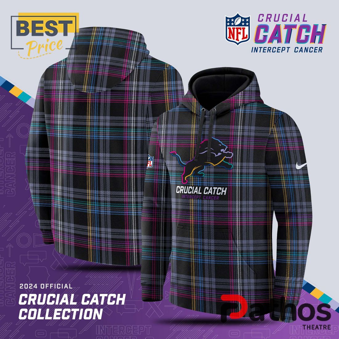 Detroit Lions Crucial Catch Hoodie, Jogger, Cap - Famjoys Detroit Lions Crucial Catch Hoodie, Jogger, Cap - Famjoys