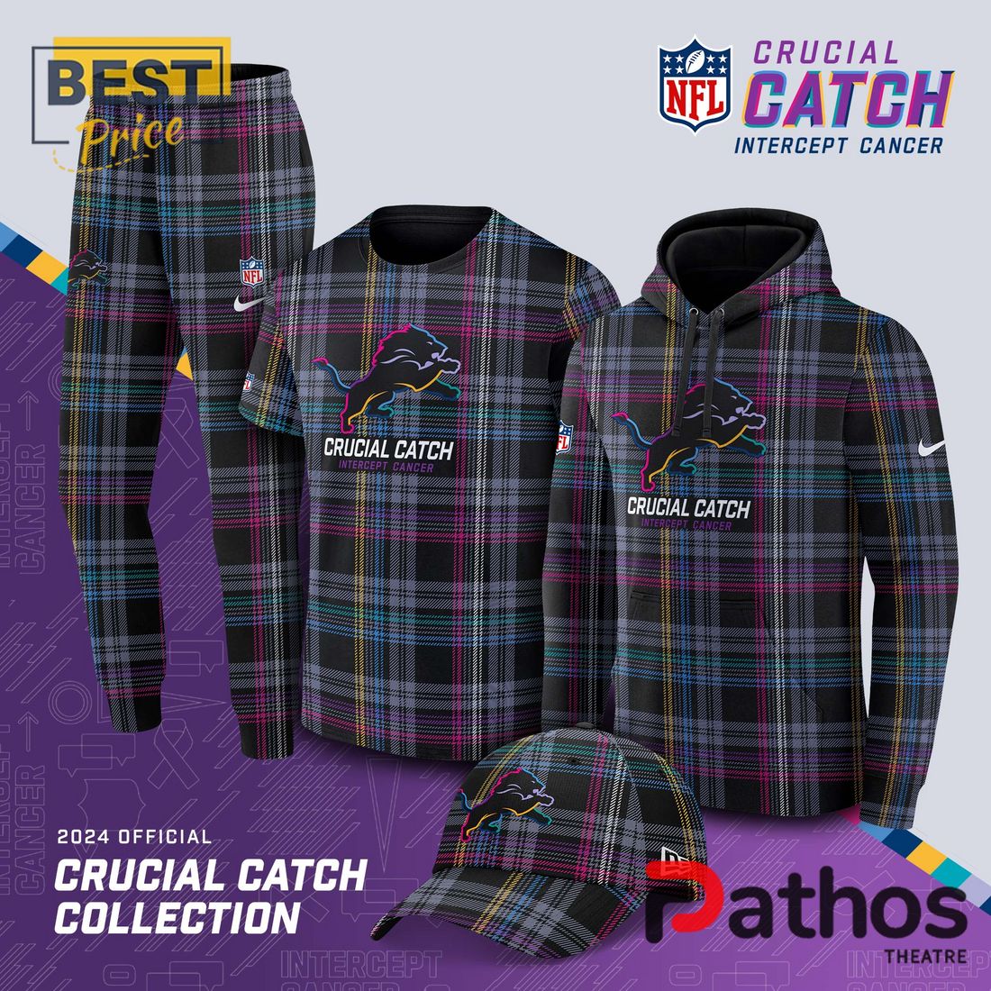 Detroit Lions Crucial Catch Hoodie, Jogger, Cap - Famjoys Detroit Lions Crucial Catch Hoodie, Jogger, Cap - Famjoys