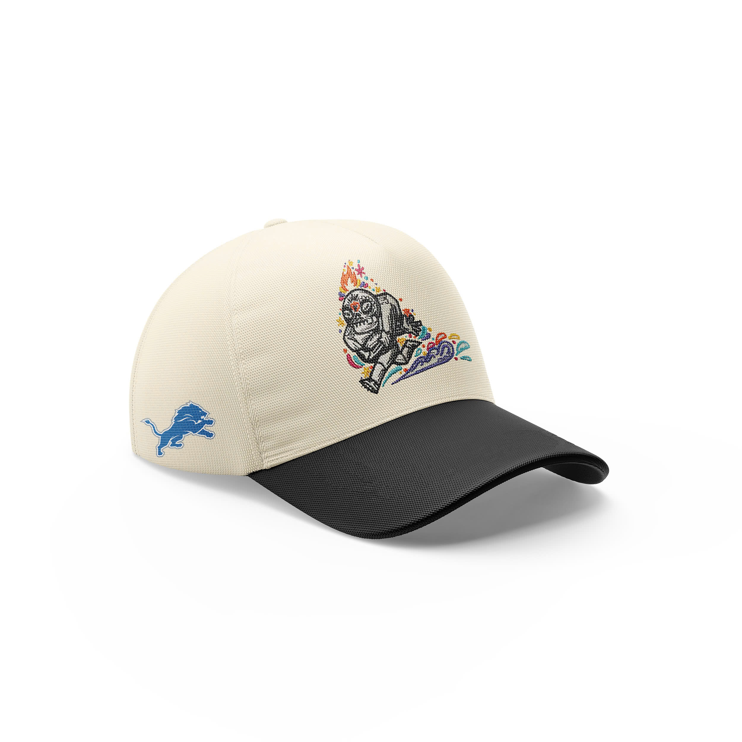 Detroit Lions Dia De Los Muertos Premium Cap - Famjoys Detroit Lions Dia De Los Muertos Premium Cap - Famjoys