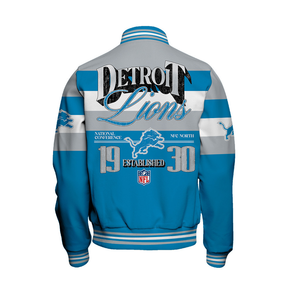 Detroit Lions - Fire Burning Opponents Unisex Varsity Jacket - Famjoys Detroit Lions - Fire Burning Opponents Unisex Varsity Jacket - Famjoys