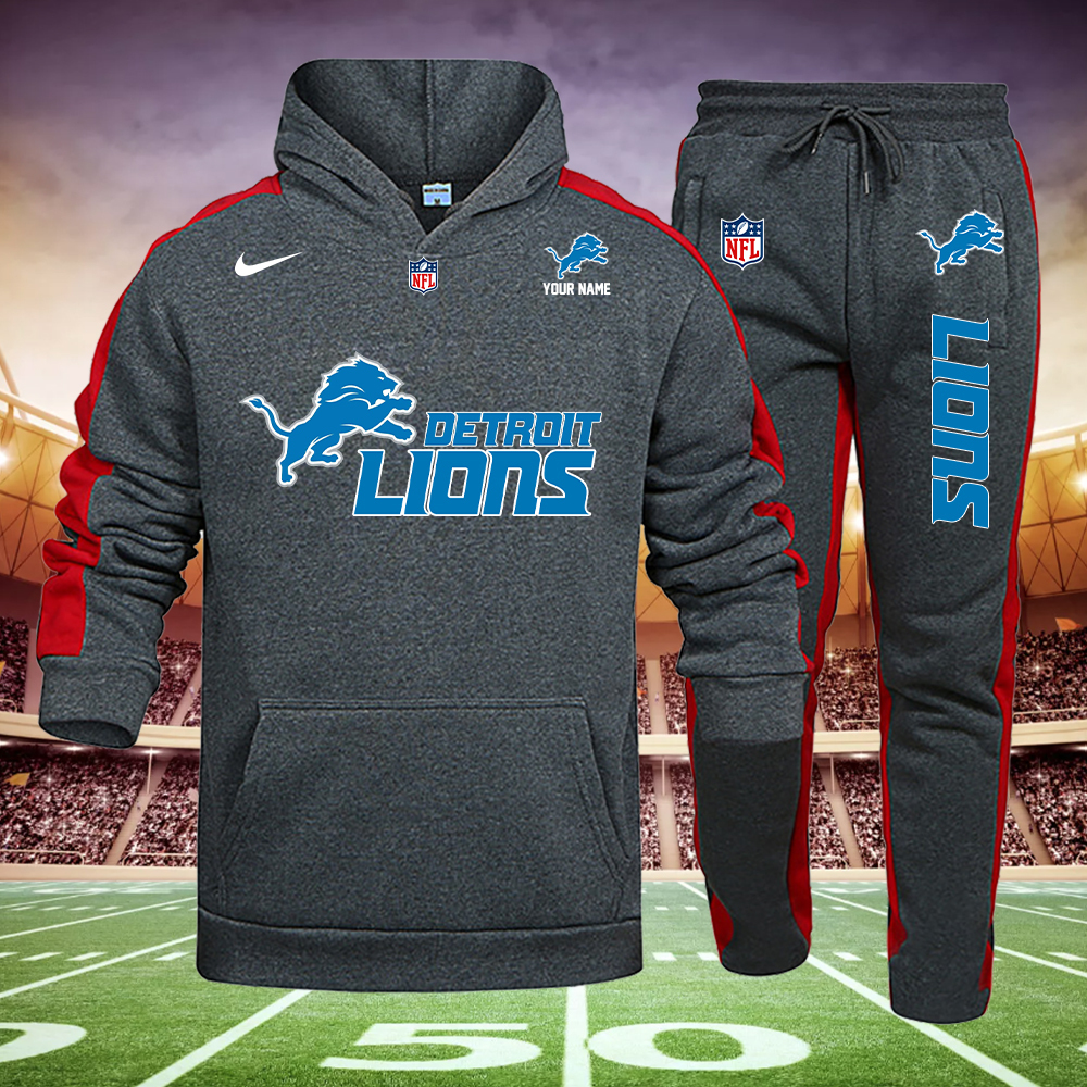 Detroit Lions football Hoodie Set - Famjoys Detroit Lions football Hoodie Set - Famjoys
