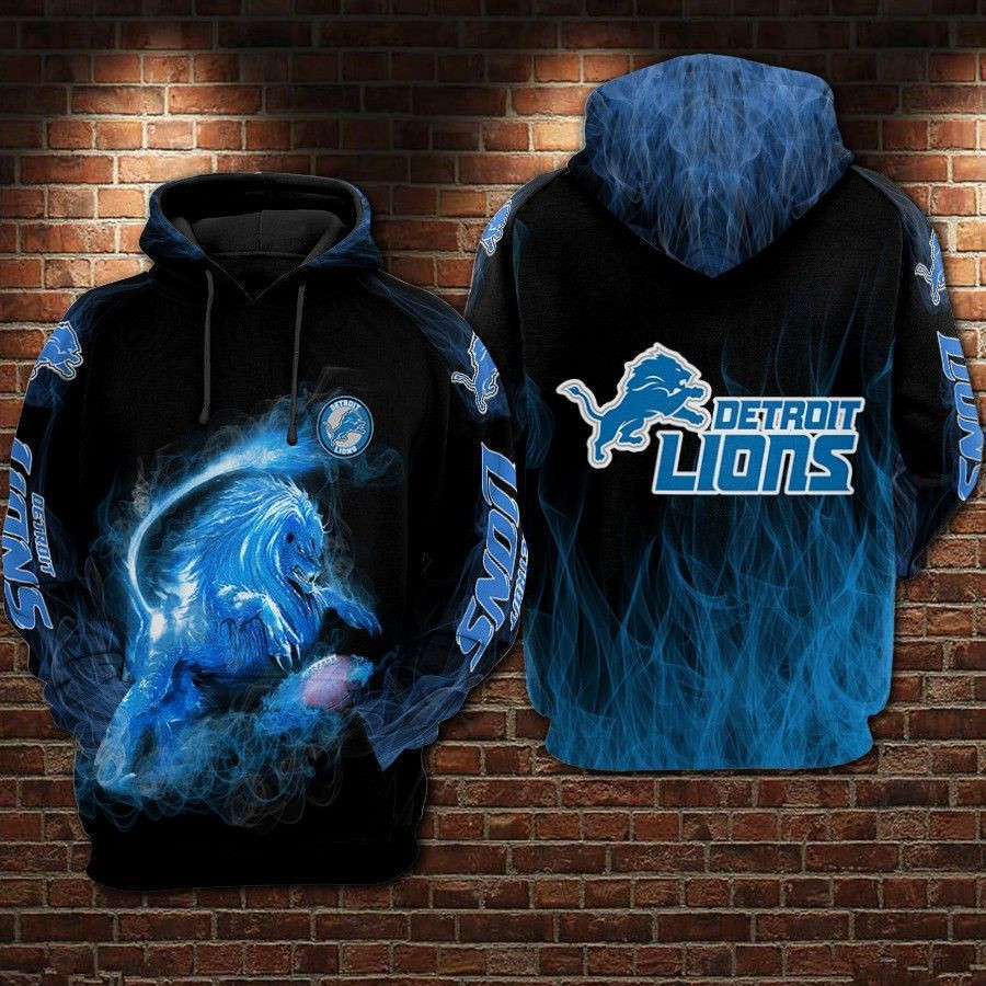 Detroit Lions Football Lions Smoke Hoodie & Zip Hoodie - Famjoys Detroit Lions Football Lions Smoke Hoodie & Zip Hoodie - Famjoys