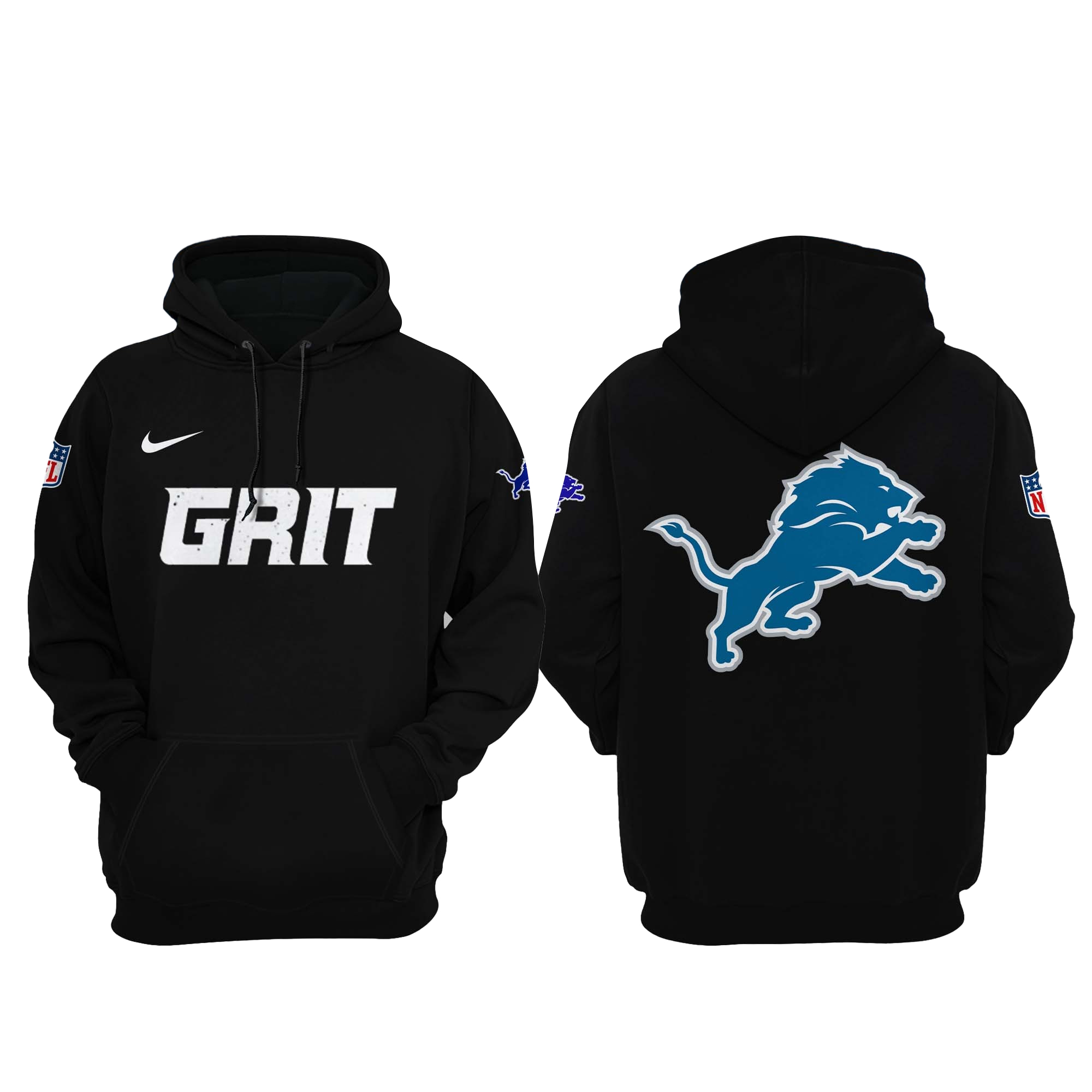 Detroit Lions Grit Hoodie - Famjoys Detroit Lions Grit Hoodie - Famjoys