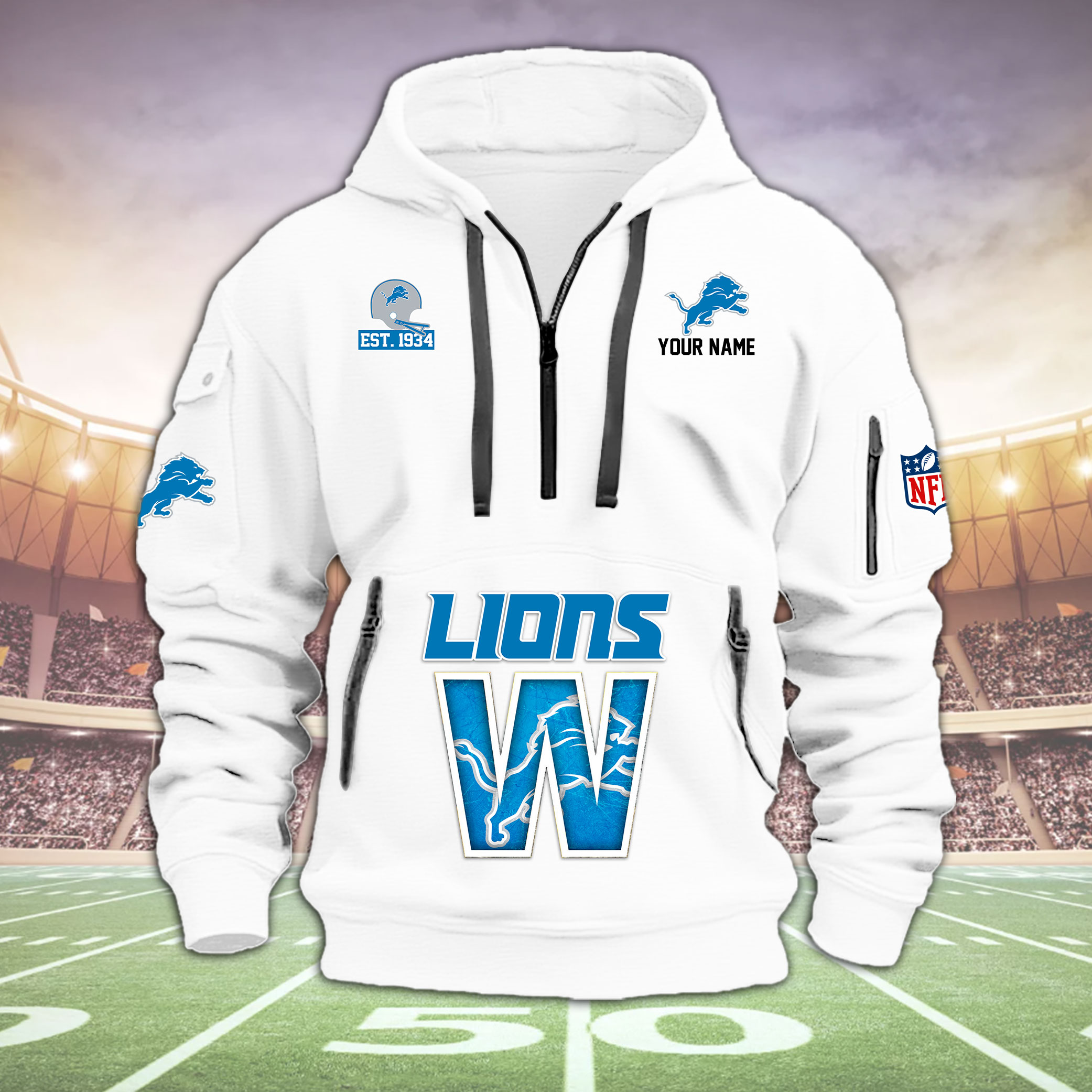 Detroit Lions Heavy Hoodie - Famjoys Detroit Lions Heavy Hoodie - Famjoys