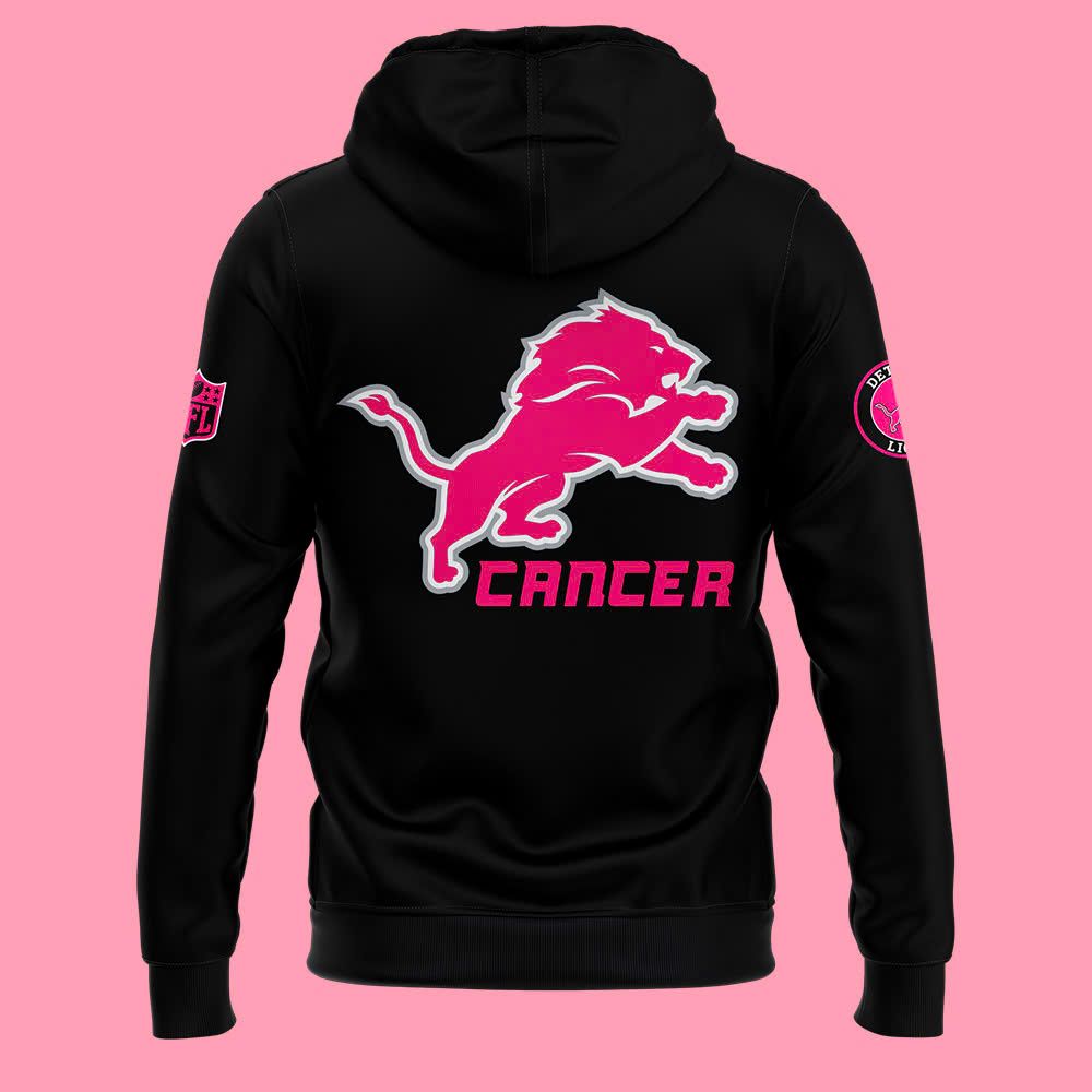 Detroit Lions Men's and Women's Breast Cancer Awareness Crucial Catch Fanfare Hoodie – Black Pink - Famjoys Detroit Lions Men's and Women's Breast Cancer Awareness Crucial Catch Fanfare Hoodie – Black Pink - Famjoys