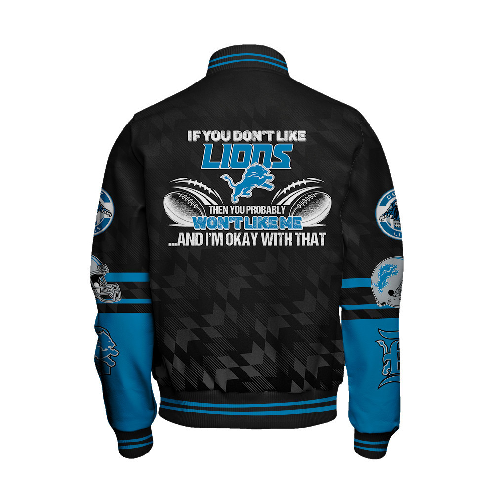 Detroit Lions National Football Conference Unisex Varsity Jacket V12 - Famjoys Detroit Lions National Football Conference Unisex Varsity Jacket V12 - Famjoys