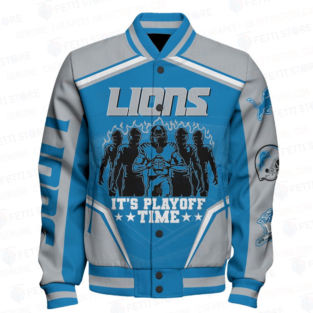 Detroit Lions National Football League Varsity Jacket STM V6 - Famjoys Detroit Lions National Football League Varsity Jacket STM V6 - Famjoys
