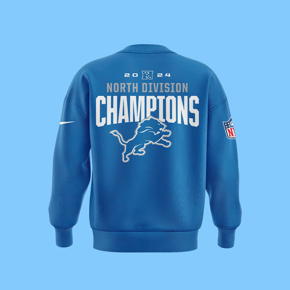 Detroit Lions NFC North Champions Sweater - Famjoys Detroit Lions NFC North Champions Sweater - Famjoys