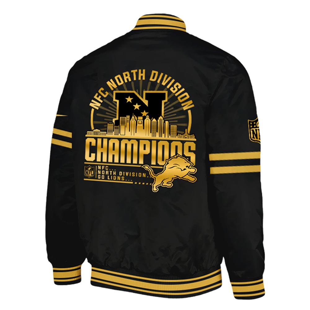 Detroit Lions NFC North Division Champions Bomber 2025 - Famjoys Detroit Lions NFC North Division Champions Bomber 2025 - Famjoys