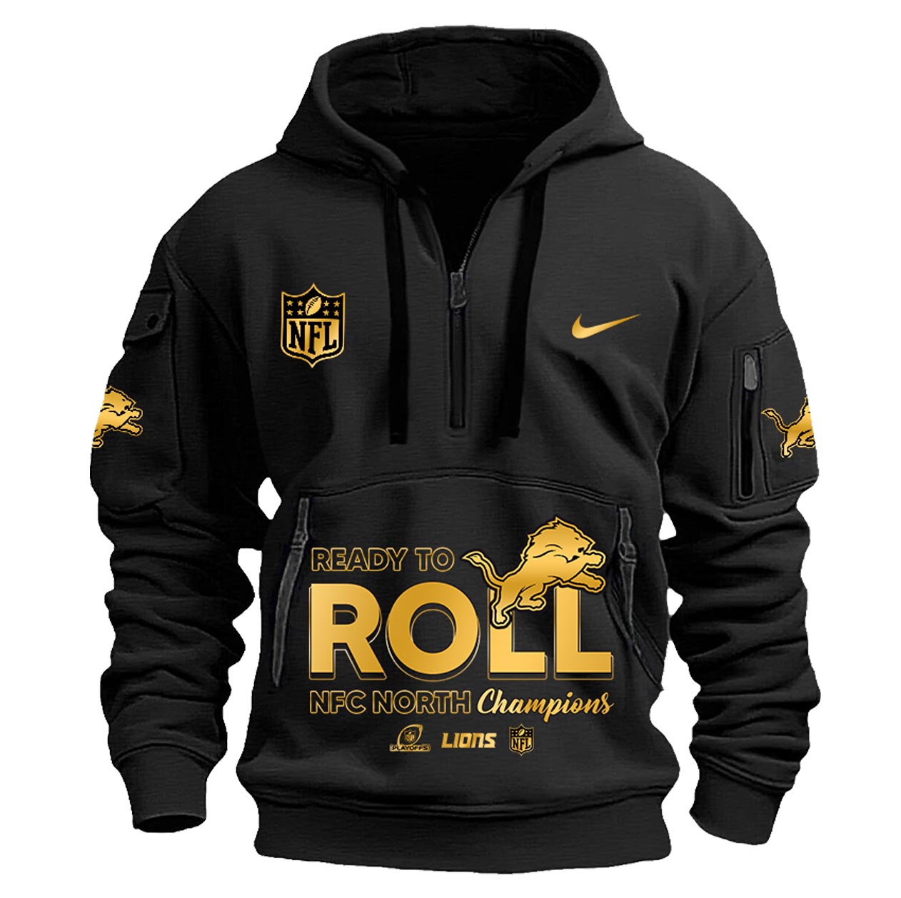 Detroit Lions NFC North Division Champions New Hoodie 2025 - Famjoys Detroit Lions NFC North Division Champions New Hoodie 2025 - Famjoys