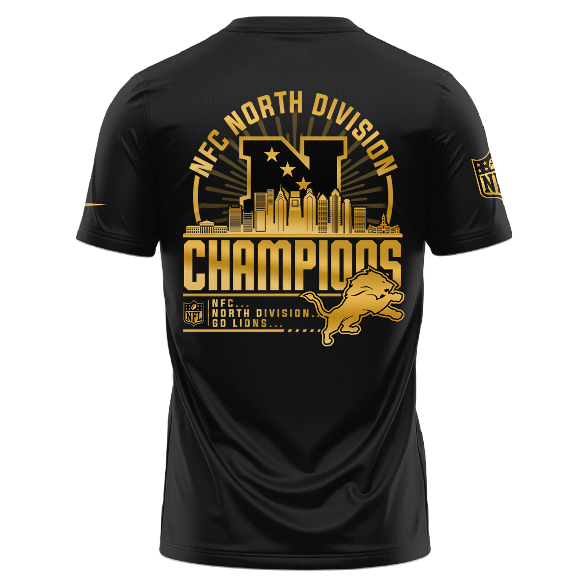 Detroit Lions NFC North Division Champions Tshirt 2025 - Famjoys Detroit Lions NFC North Division Champions Tshirt 2025 - Famjoys