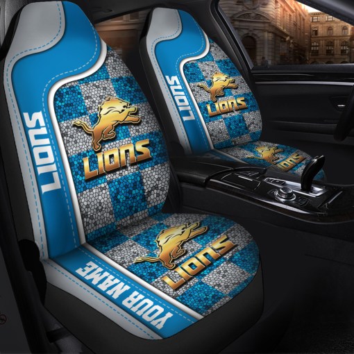 Detroit Lions Personalized Car Seat Covers BGCSC644 - Famjoys Detroit Lions Personalized Car Seat Covers BGCSC644 - Famjoys
