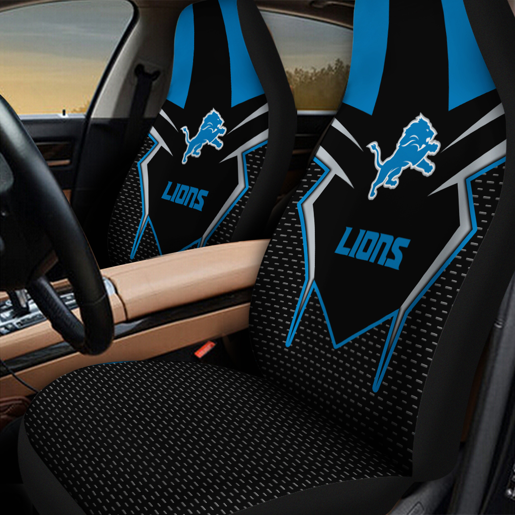 Detroit Lions Personalized Car Seat Covers BGCSC685 - Famjoys Detroit Lions Personalized Car Seat Covers BGCSC685 - Famjoys
