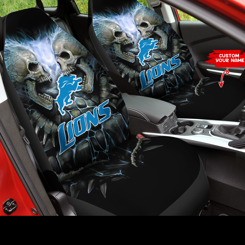 Detroit Lions Personalized Car Seat Covers BGCSC706 - Famjoys Detroit Lions Personalized Car Seat Covers BGCSC706 - Famjoys