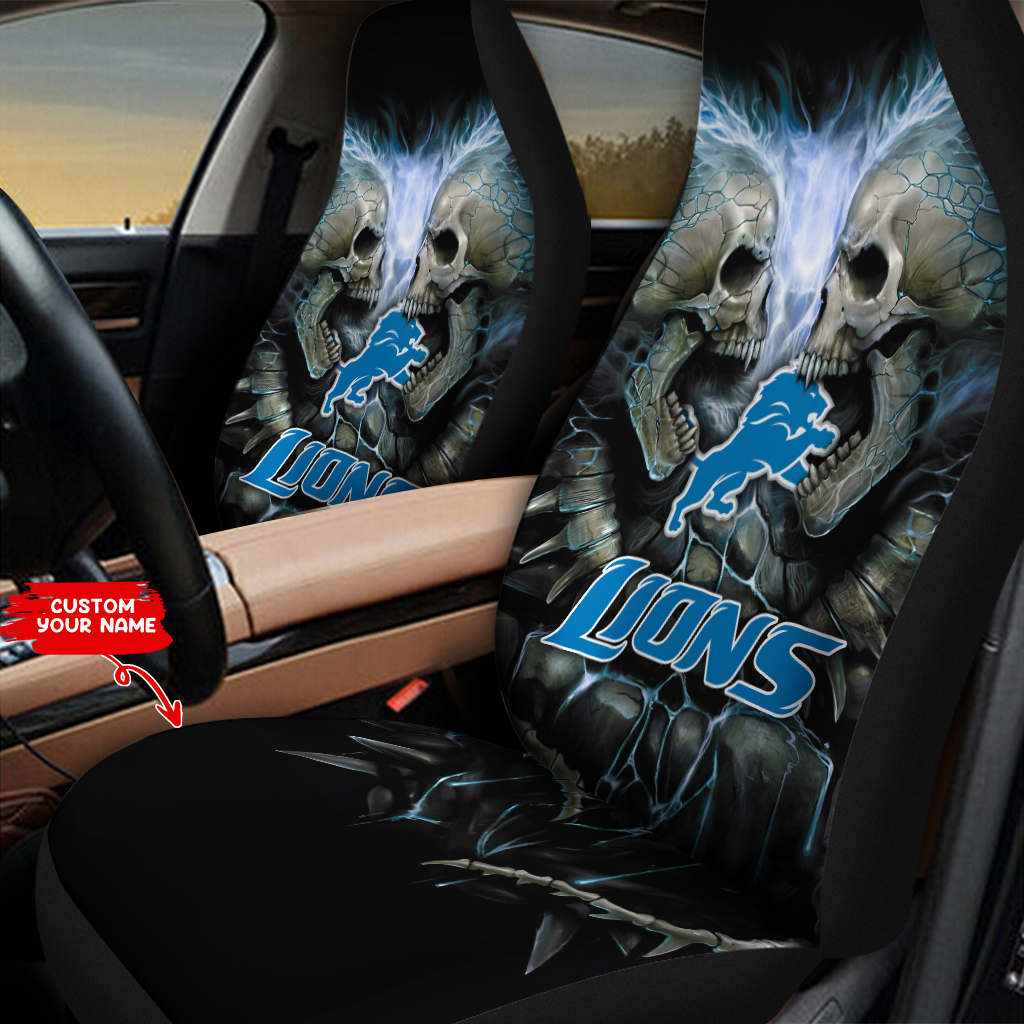 Detroit Lions Personalized Car Seat Covers BGCSC706 - Famjoys Detroit Lions Personalized Car Seat Covers BGCSC706 - Famjoys