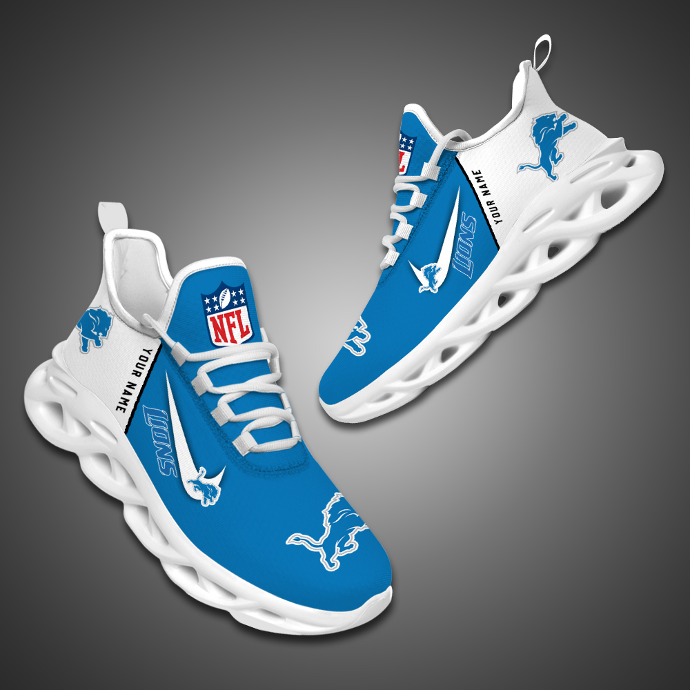 Detroit Lions Personalized Max Soul Shoes Limited - Famjoys Detroit Lions Personalized Max Soul Shoes Limited - Famjoys