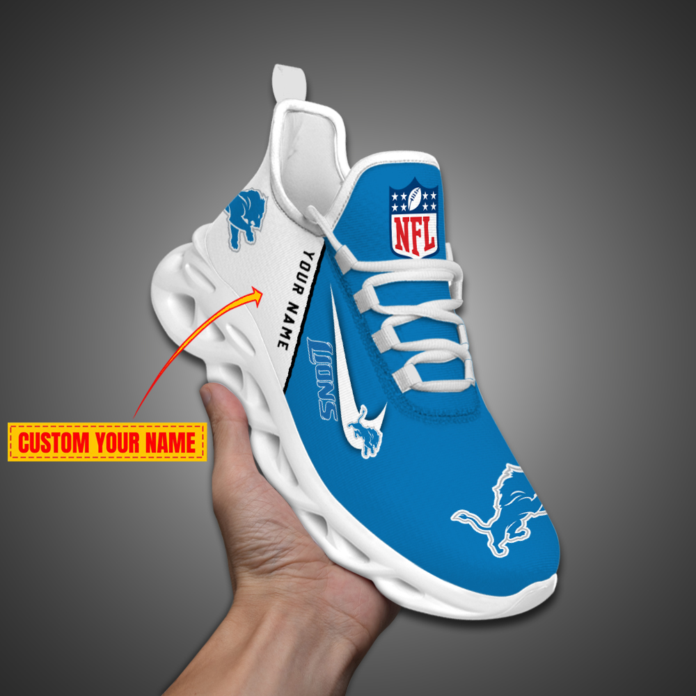 Detroit Lions Personalized Max Soul Shoes Limited - Famjoys Detroit Lions Personalized Max Soul Shoes Limited - Famjoys