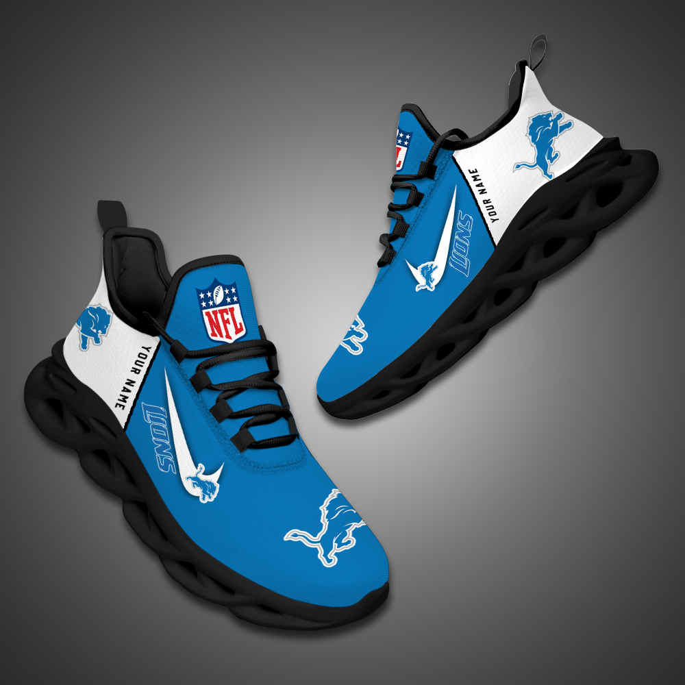 Detroit Lions Personalized Max Soul Shoes Limited - Famjoys Detroit Lions Personalized Max Soul Shoes Limited - Famjoys