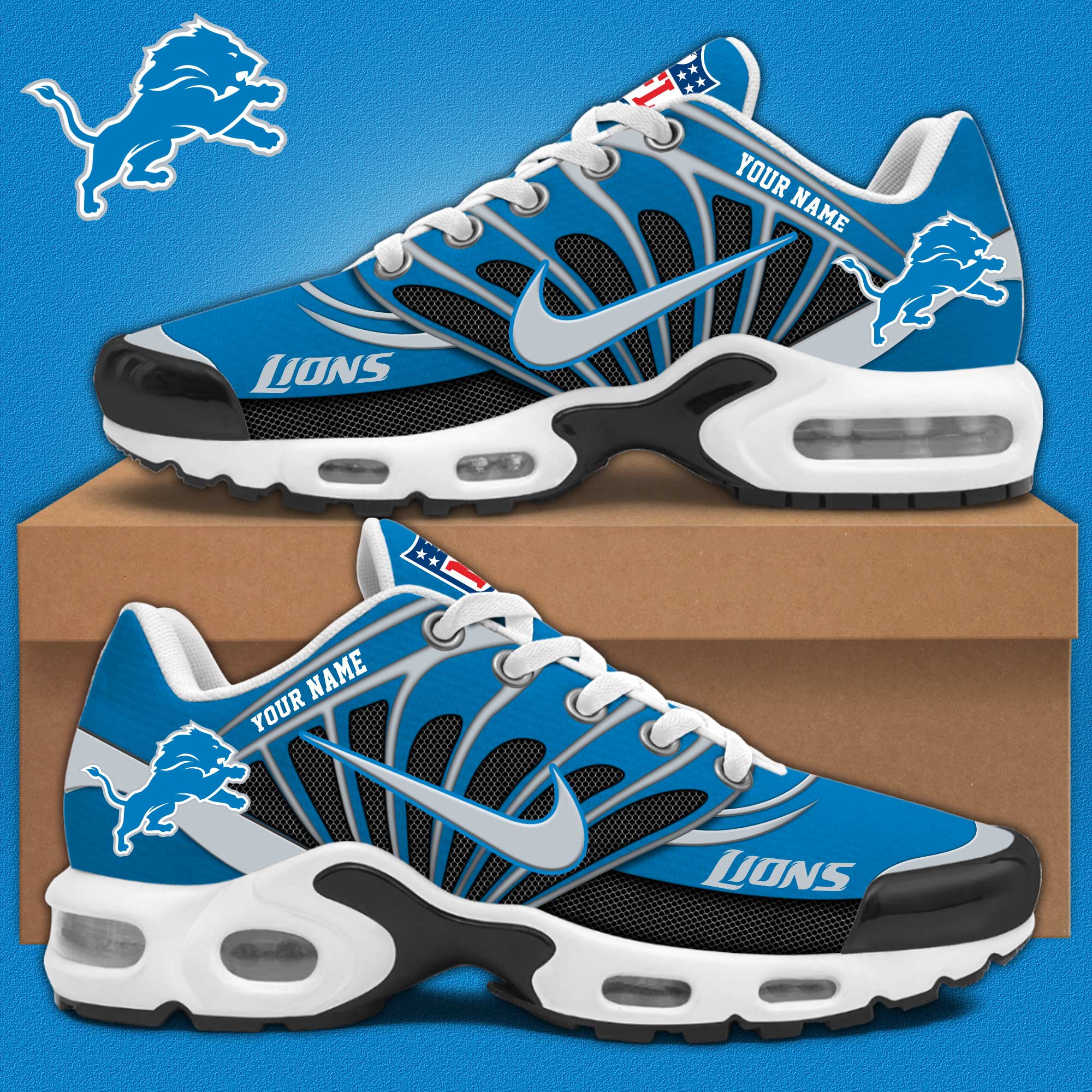 Detroit Lions Personalized Shoes - Famjoys Detroit Lions Personalized Shoes - Famjoys