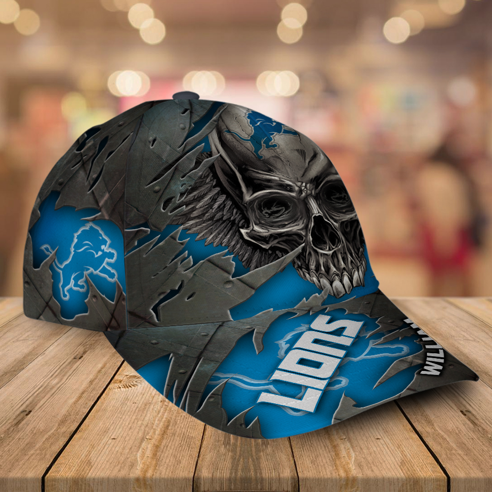 Detroit Lions-Personalized Skull Cap V2-SPCAPA0109011