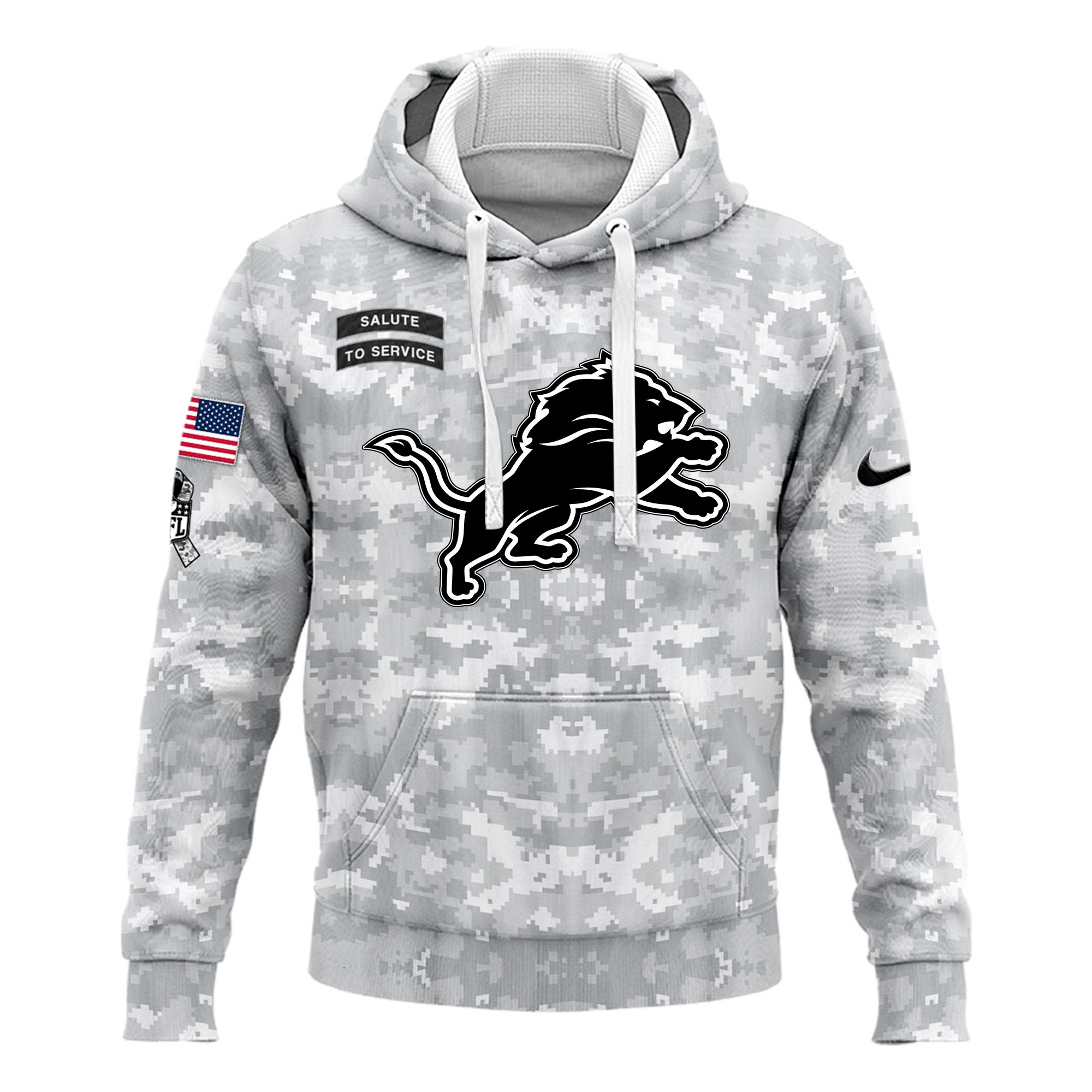 Detroit Lions Salute to Service Club Camo Hoodie #3 - Famjoys Detroit Lions Salute to Service Club Camo Hoodie #3 - Famjoys