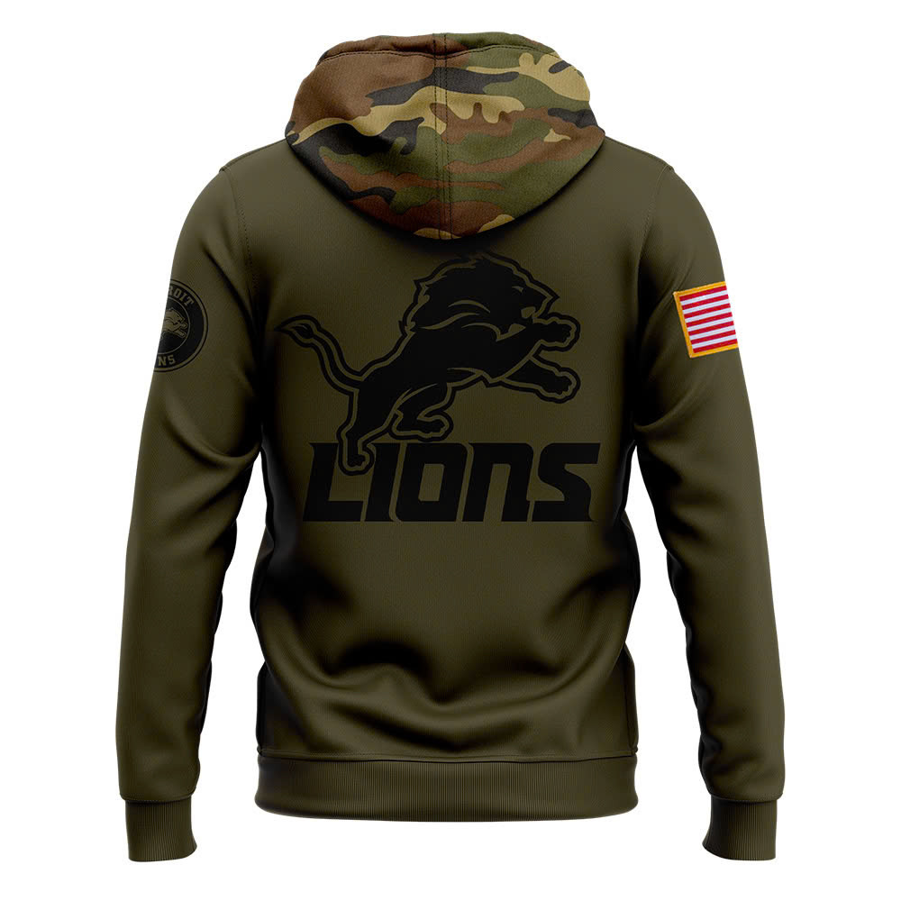 Detroit Lions Salute to Service Club Fleece Edition Hoodie - Famjoys Detroit Lions Salute to Service Club Fleece Edition Hoodie - Famjoys