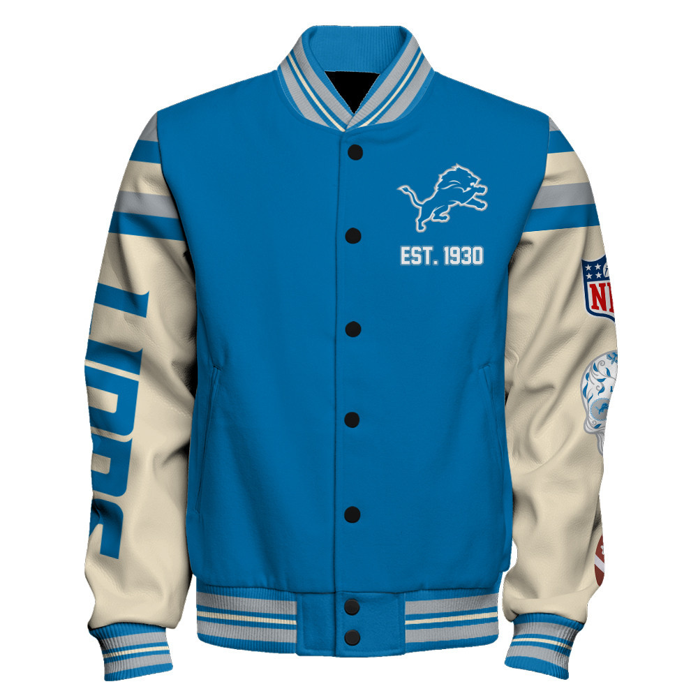 Detroit Lions Super Bowl Champions The Nightmare Of Every Opponent Varsity Jacket - Famjoys Detroit Lions Super Bowl Champions The Nightmare Of Every Opponent Varsity Jacket - Famjoys