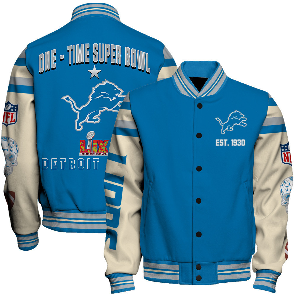 Detroit Lions Super Bowl Champions The Nightmare Of Every Opponent Varsity Jacket - Famjoys Detroit Lions Super Bowl Champions The Nightmare Of Every Opponent Varsity Jacket - Famjoys