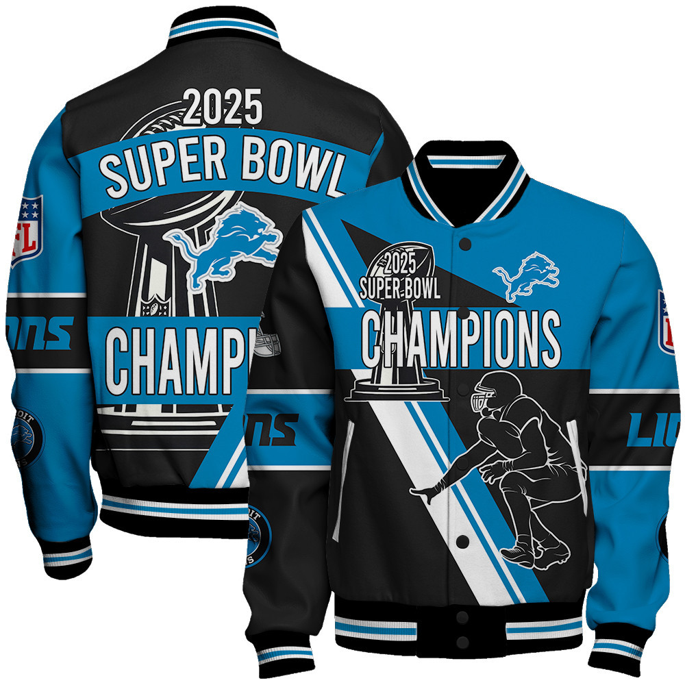 Detroit Lions Super Bowl Champions The Story Is Far From Over Varsity Jacket - Famjoys Detroit Lions Super Bowl Champions The Story Is Far From Over Varsity Jacket - Famjoys