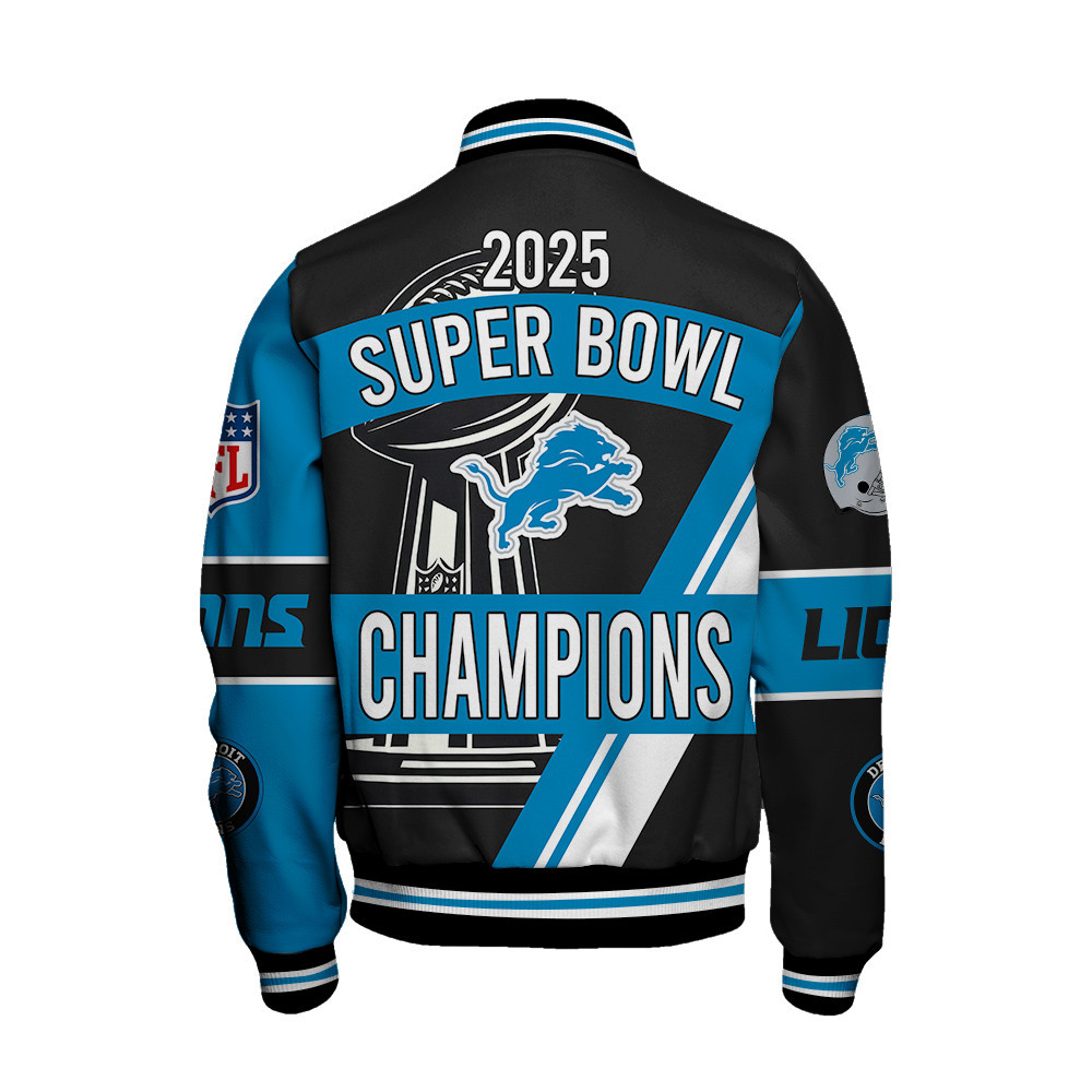 Detroit Lions Super Bowl Champions The Story Is Far From Over Varsity Jacket - Famjoys Detroit Lions Super Bowl Champions The Story Is Far From Over Varsity Jacket - Famjoys