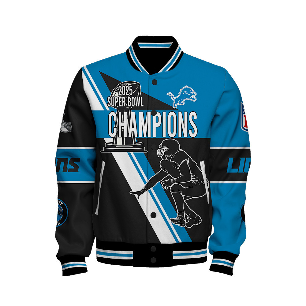 Detroit Lions Super Bowl Champions The Story Is Far From Over Varsity Jacket - Famjoys Detroit Lions Super Bowl Champions The Story Is Far From Over Varsity Jacket - Famjoys