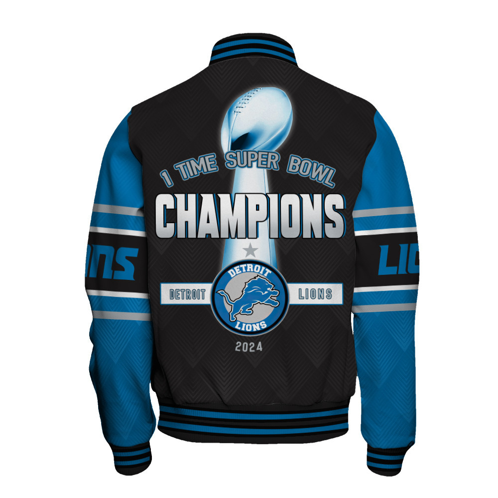 Detroit Lions Super Bowl LIX Champions Explode And Ascend Varsity Jacket - Famjoys Detroit Lions Super Bowl LIX Champions Explode And Ascend Varsity Jacket - Famjoys