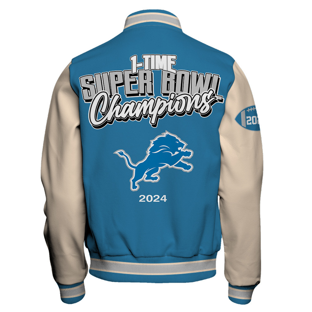 Detroit Lions Super Bowl LIX Champions Where Champions Are Made Varsity Jacket - Famjoys Detroit Lions Super Bowl LIX Champions Where Champions Are Made Varsity Jacket - Famjoys