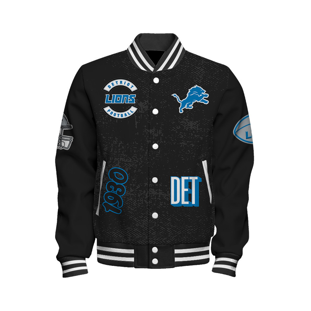 Detroit Lions Super Bowl LIX Champions Winning Spirit Varsity Jacket - Famjoys Detroit Lions Super Bowl LIX Champions Winning Spirit Varsity Jacket - Famjoys