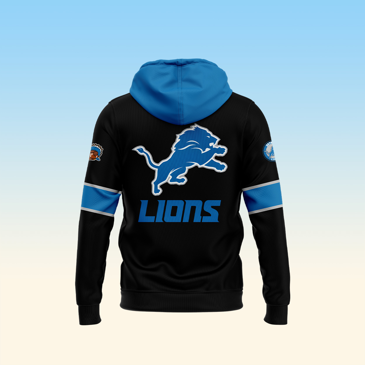 Detroit Lions Thanksgiving Premium Pullover Hoodie - Famjoys Detroit Lions Thanksgiving Premium Pullover Hoodie - Famjoys