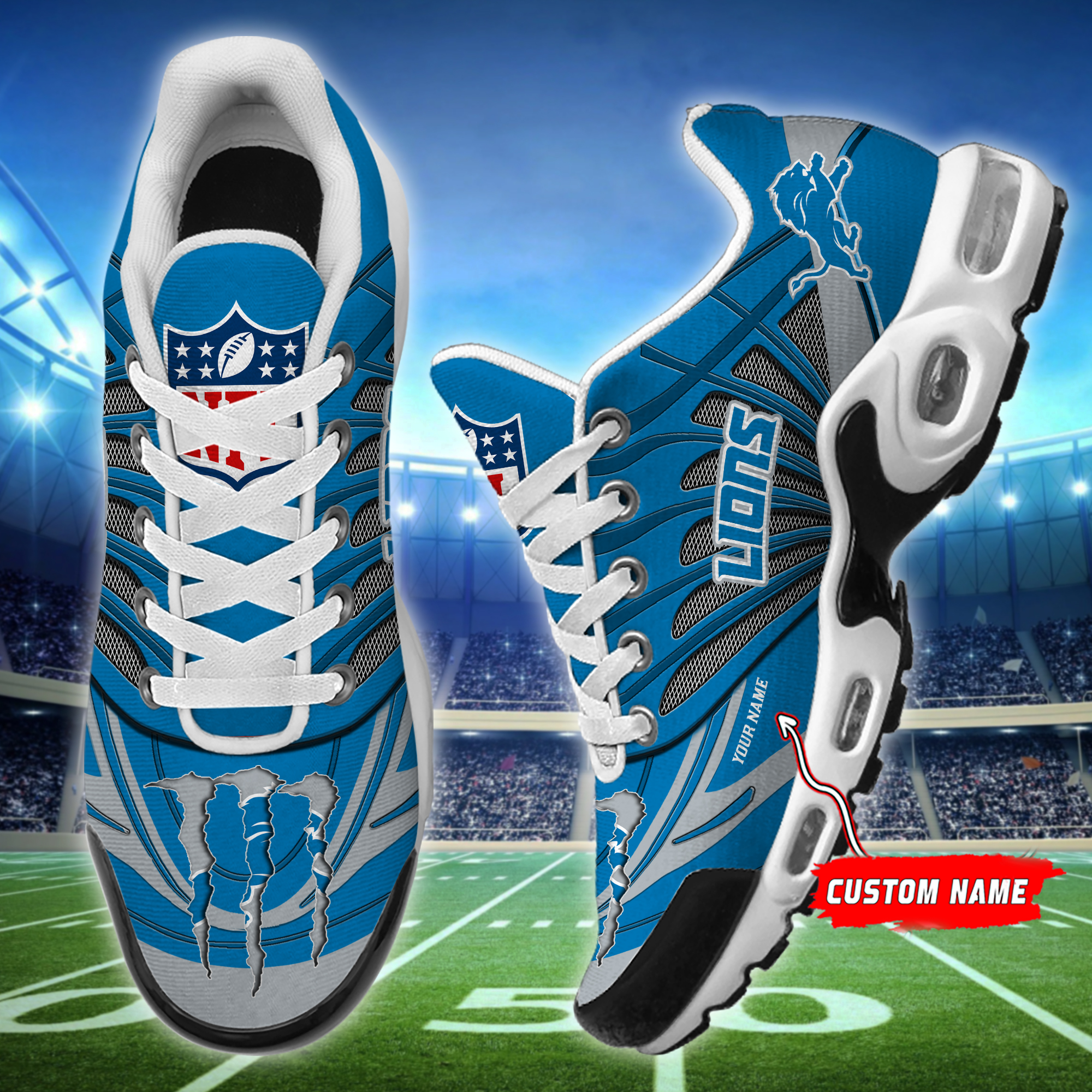 Detroit Lions TN H56 Sport Shoes Perfect Gift SP11082343ID02 - Famjoys Detroit Lions TN H56 Sport Shoes Perfect Gift SP11082343ID02 - Famjoys