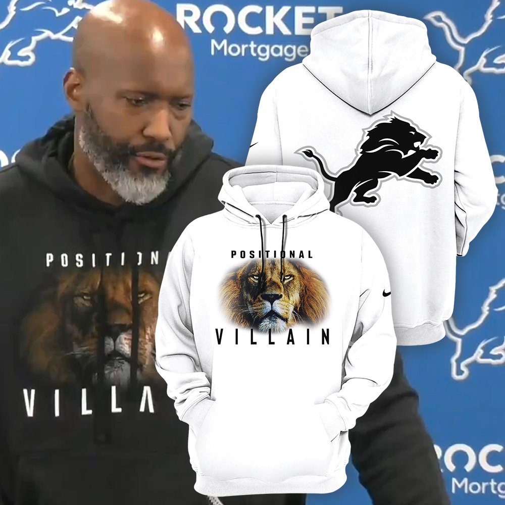 Detroit Lions VILLAIN Hoodie - Famjoys Detroit Lions VILLAIN Hoodie - Famjoys