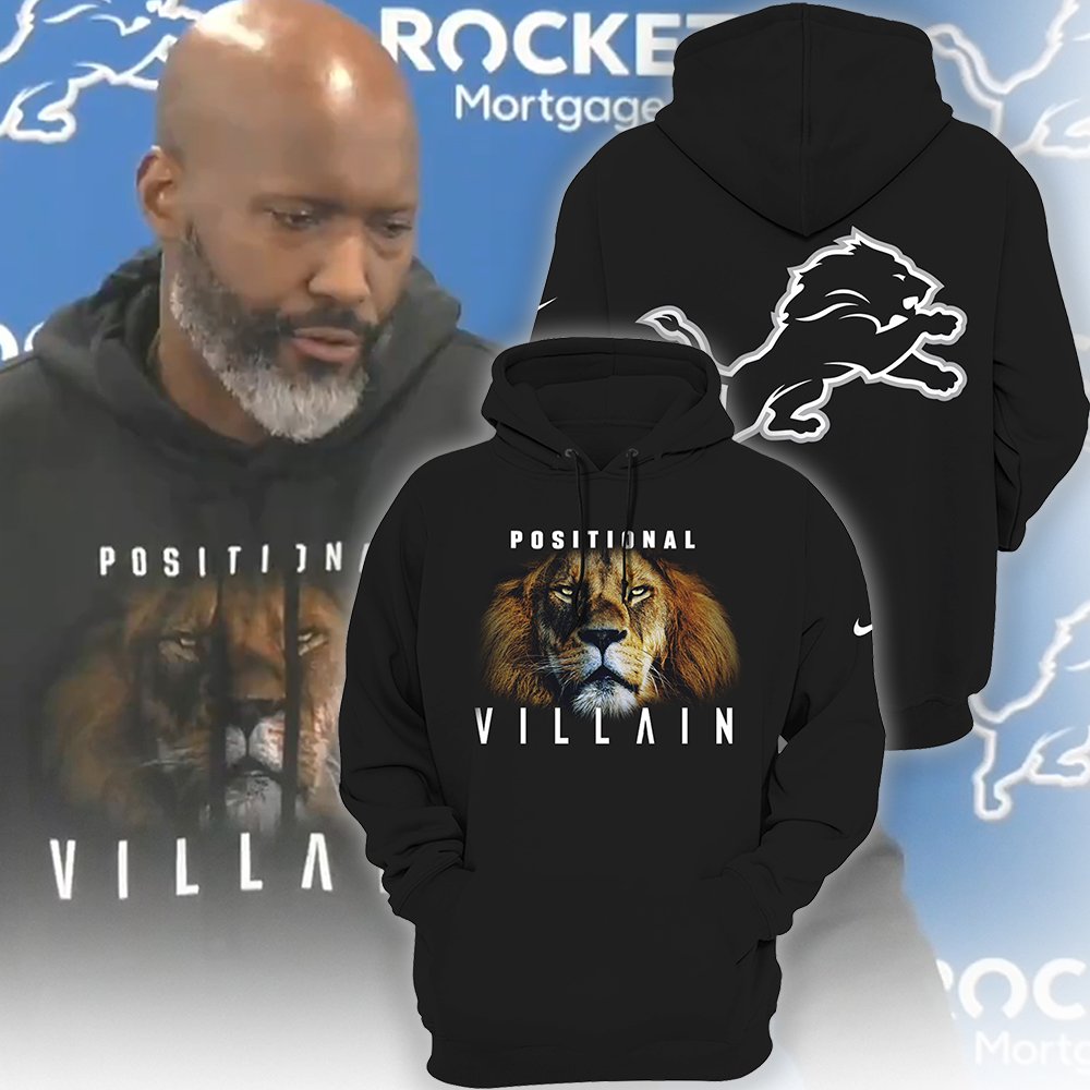 Detroit Lions VILLAIN Hoodie - Famjoys Detroit Lions VILLAIN Hoodie - Famjoys