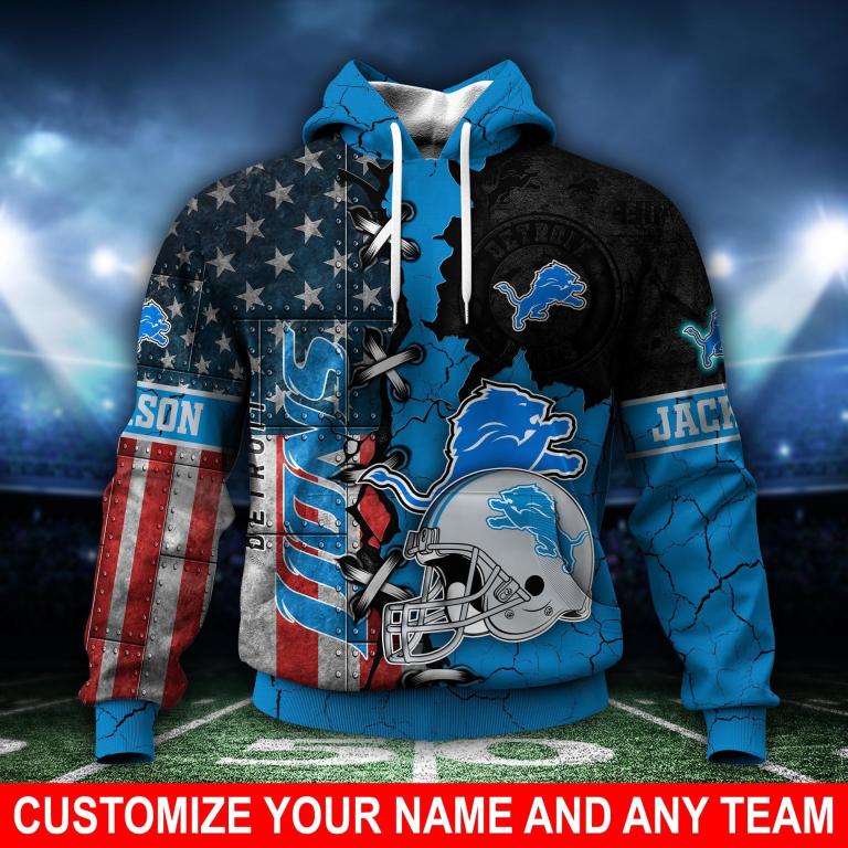 Detroit Lions Vintage US Flag Pattern Hoodie For Fans SP20122311ID03 - Famjoys Detroit Lions Vintage US Flag Pattern Hoodie For Fans SP20122311ID03 - Famjoys