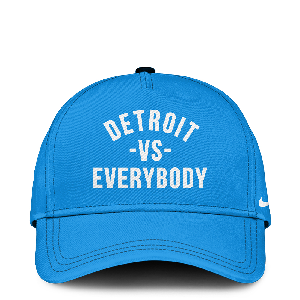 Detroit Lions vs Everybody Zip Hoodie - Famjoys Detroit Lions vs Everybody Zip Hoodie - Famjoys