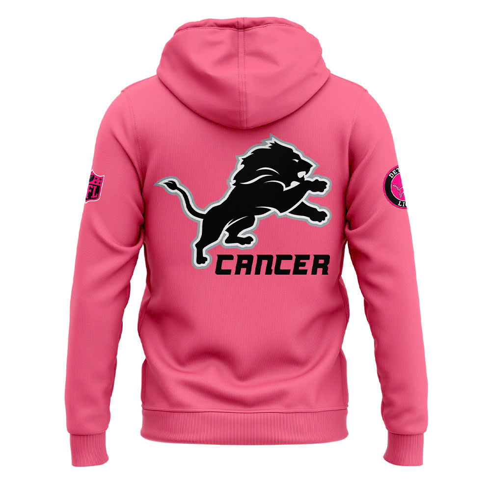 Detroit Lions WoBreast Cancer Awareness Crucial Catch Fanfare Hoodie – Pink - Famjoys Detroit Lions WoBreast Cancer Awareness Crucial Catch Fanfare Hoodie – Pink - Famjoys