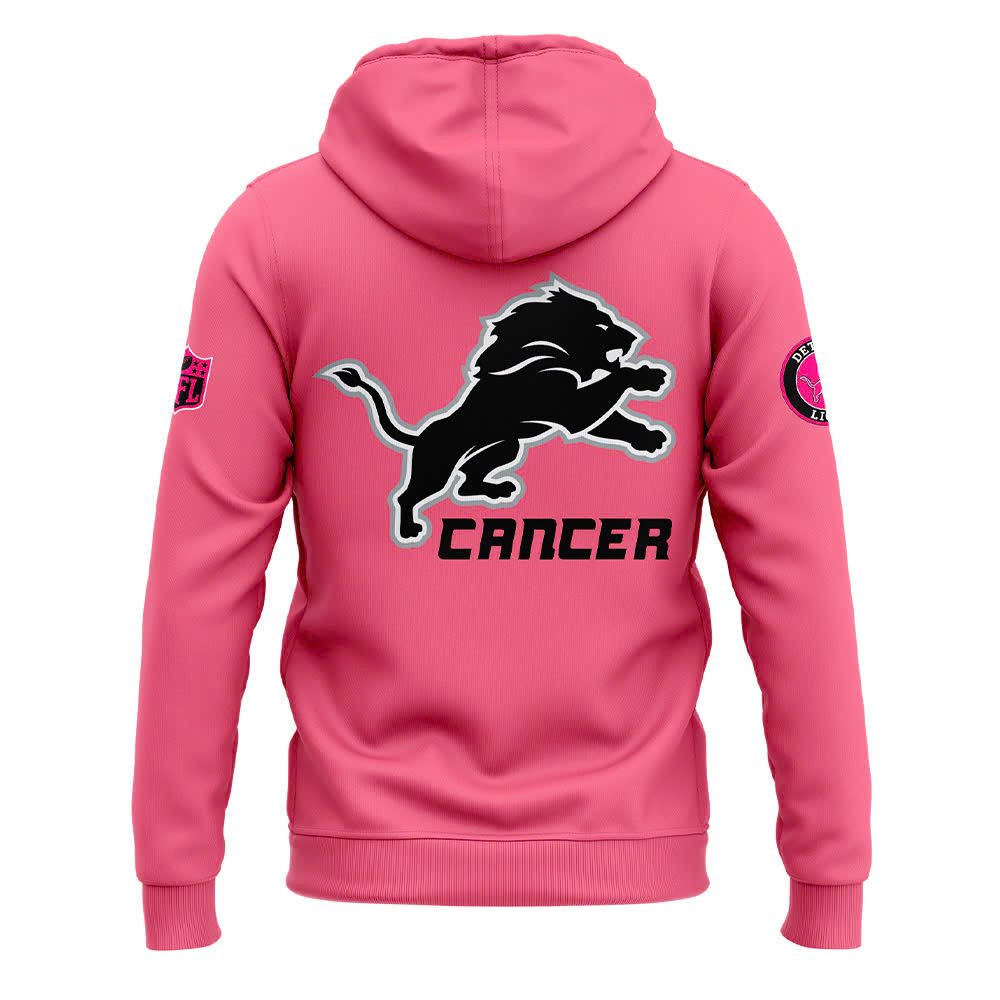 Detroit Lions Women's Breast Cancer Awareness Crucial Catch Fanfare Hoodie – Pink - Famjoys Detroit Lions Women's Breast Cancer Awareness Crucial Catch Fanfare Hoodie – Pink - Famjoys