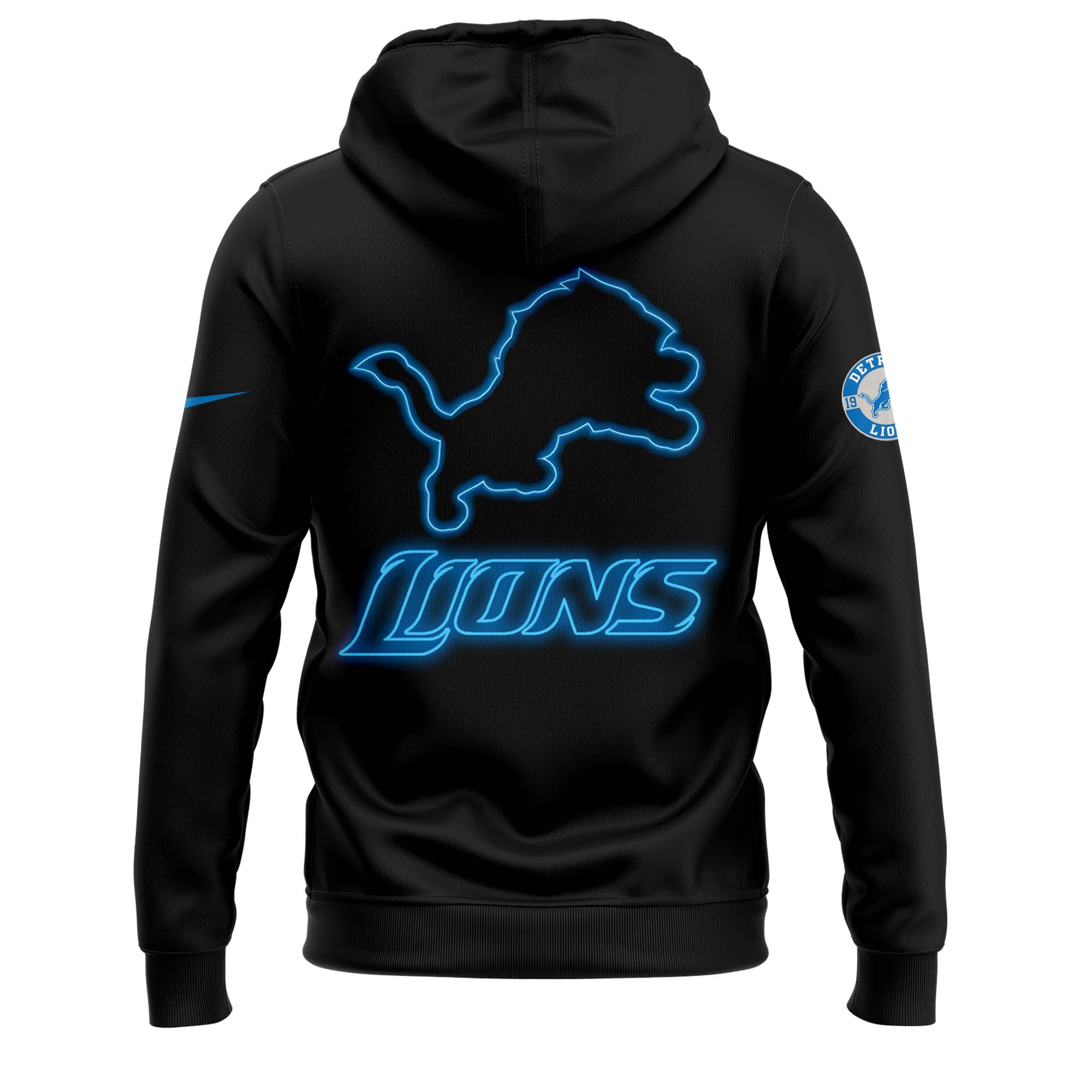 Detroit Lions x Dark Knights Rising Night Premium Pullover Hoodie - Famjoys Detroit Lions x Dark Knights Rising Night Premium Pullover Hoodie - Famjoys