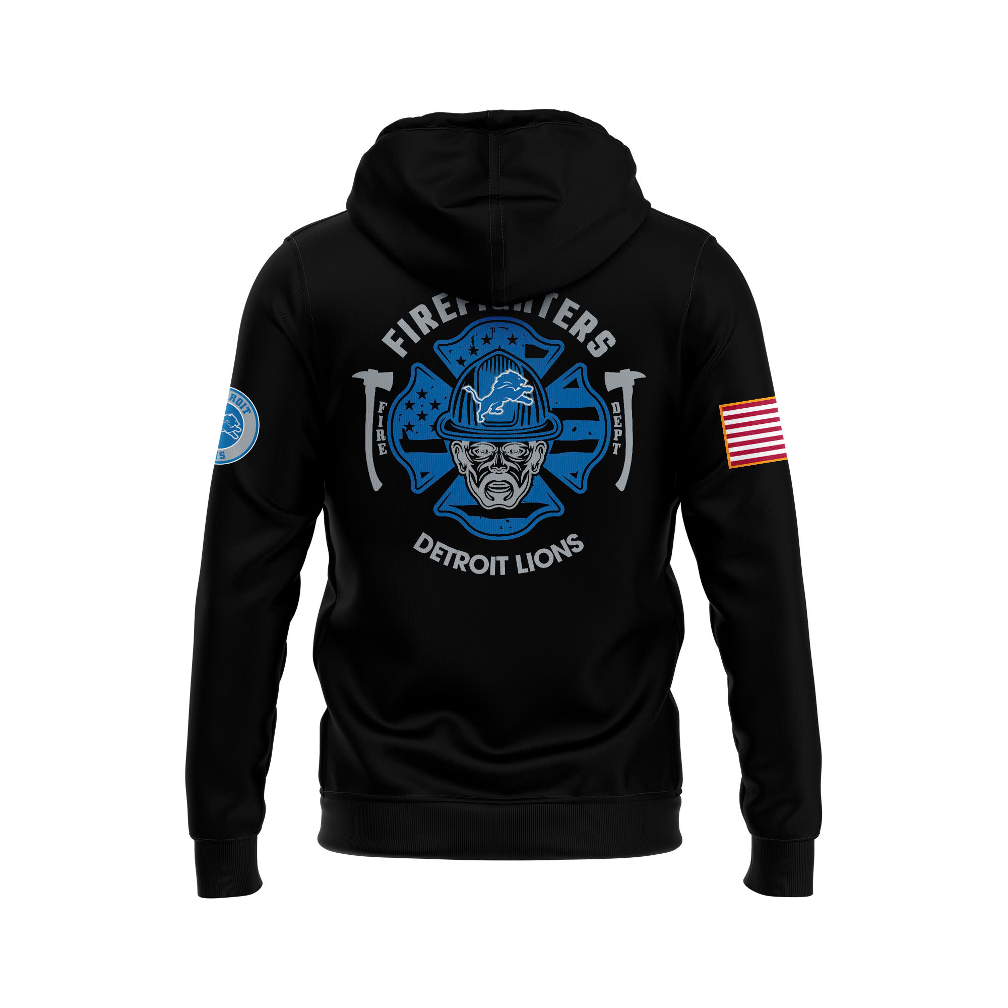 Detroit Lions x Firefighter Appreciation Night Premium Pullover Hoodie V2 - Famjoys Detroit Lions x Firefighter Appreciation Night Premium Pullover Hoodie V2 - Famjoys
