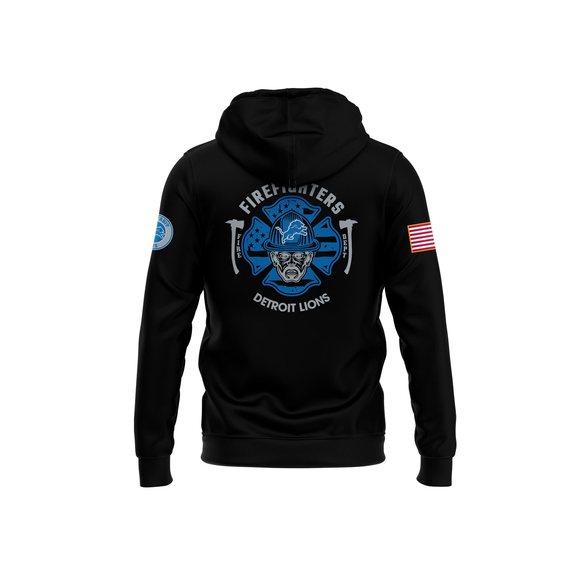 Detroit Lions x Firefighter Appreciation Night Premium Pullover Zip Hoodie - Famjoys Detroit Lions x Firefighter Appreciation Night Premium Pullover Zip Hoodie - Famjoys